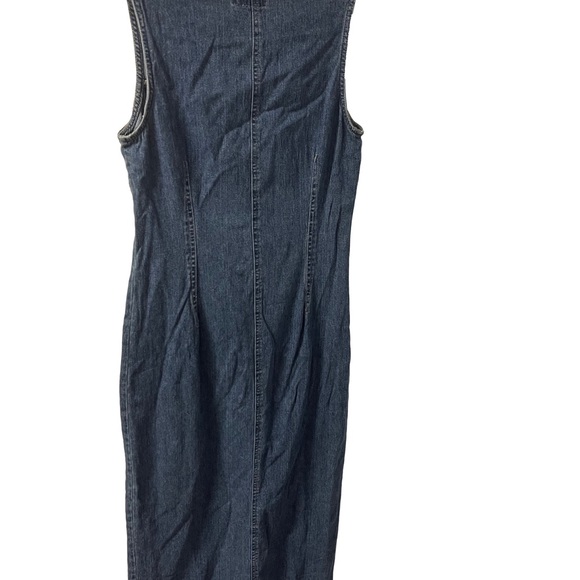 Vintage Bill Blass Denim Sleeveless Button Front Jean Dress Sz Small - Picture 2 of 10